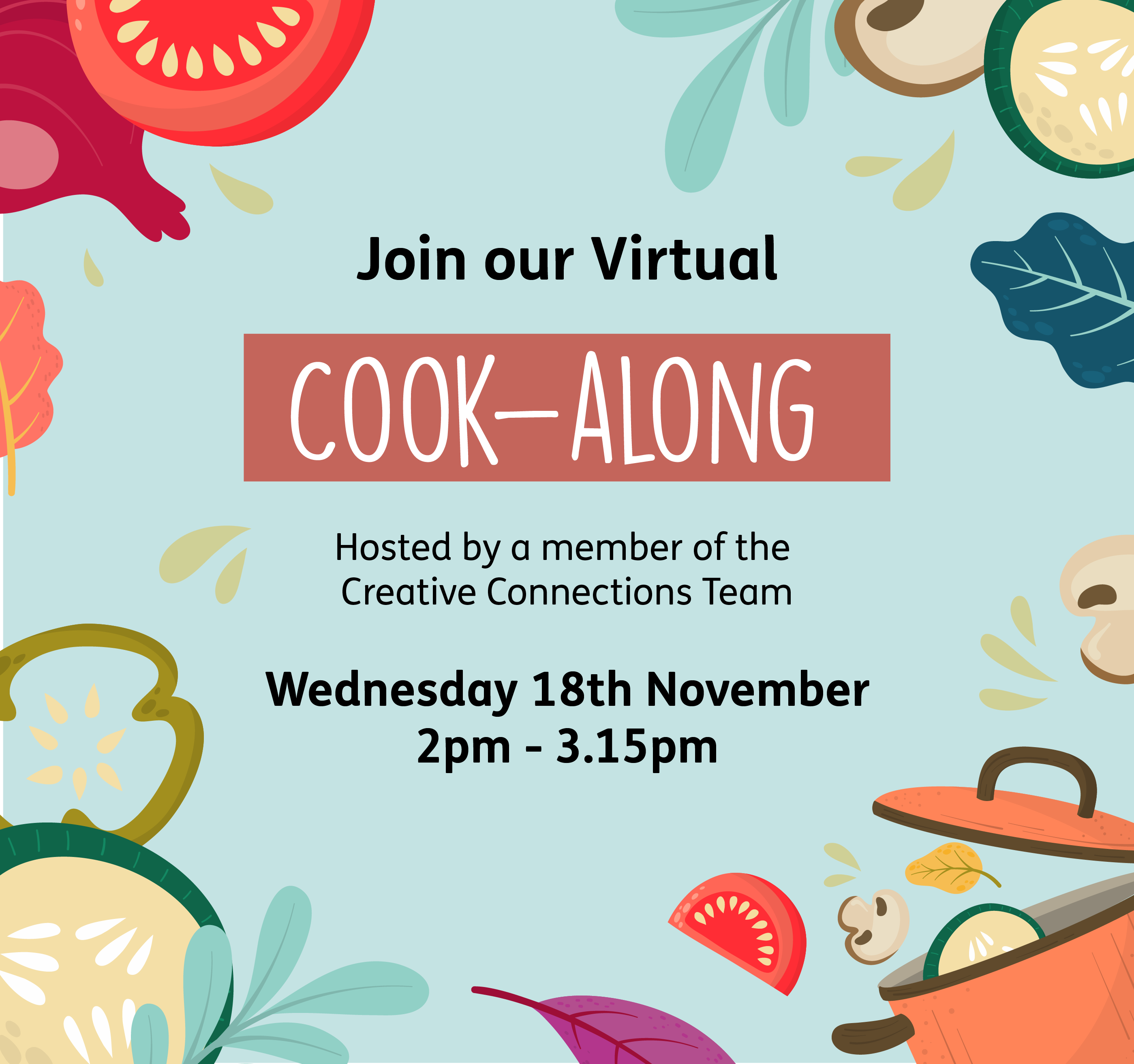 BOOK NOW for our Cook-Along Zoom Session – Wednesday 18th November